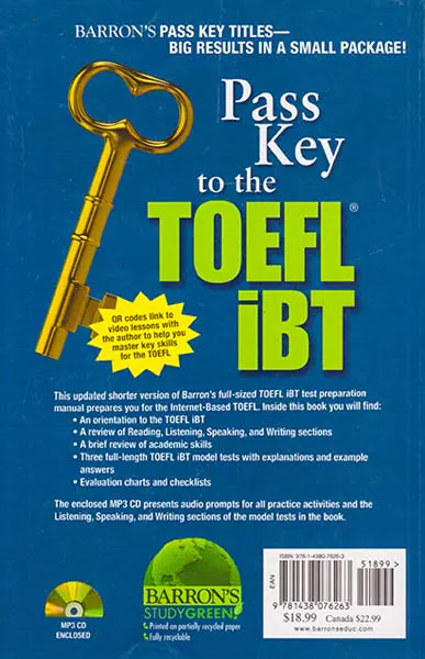 PAS KEY TO THE TOFEL IBT